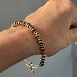 Alex and Ani Copper Toned Expandable Beaded Bangle Bracelet. EUC.
